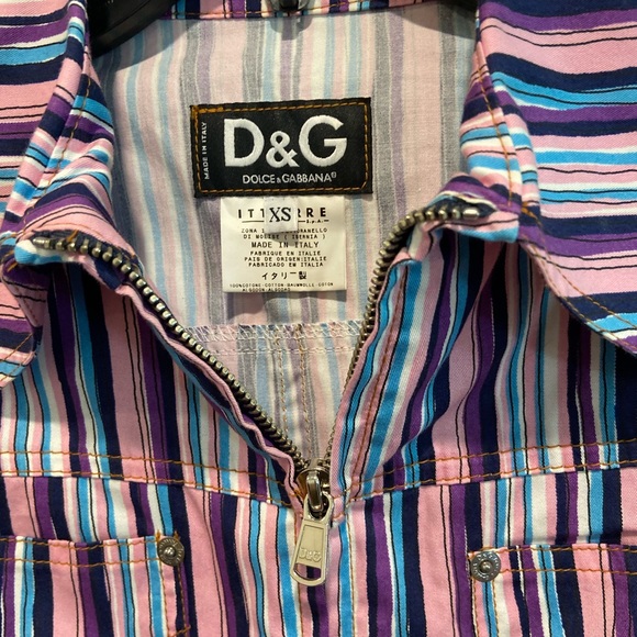Authentic Dolce Gabanna Striped zip front jacket - Picture 9 of 9
